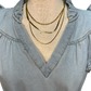 Chambray Ruffle Dress Lt Denim