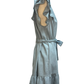 Chambray Ruffle Dress Lt Denim