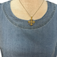 Denim Sleeveless Fringe Hem Top