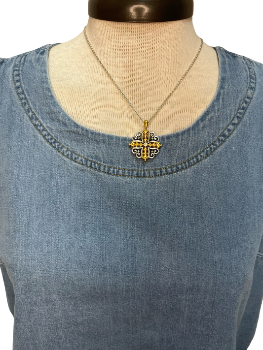 Denim Sleeveless Fringe Hem Top