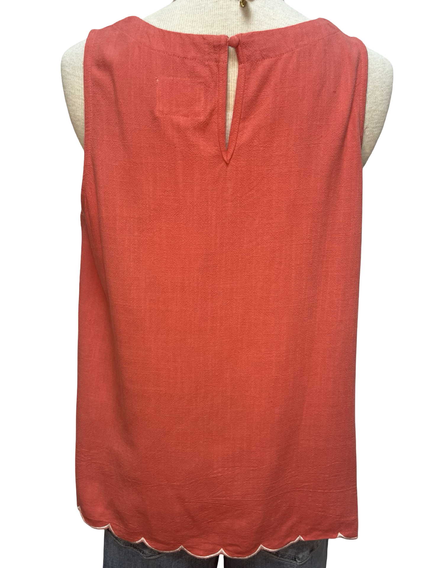 Floral Embroidered Sleeveless Top Carrot