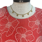 Floral Embroidered Sleeveless Top Carrot