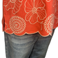 Floral Embroidered Sleeveless Top Carrot