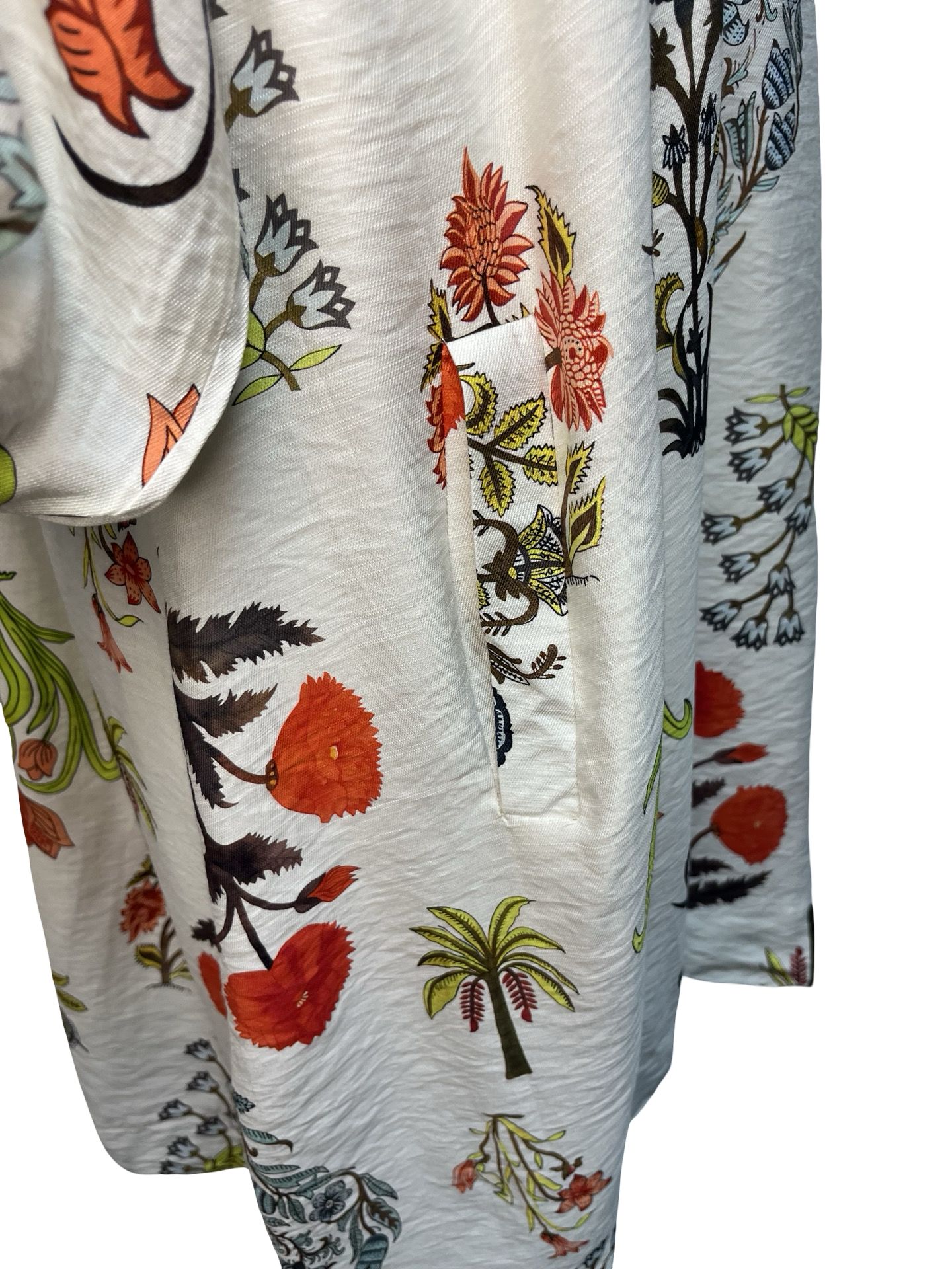 Floral Encyclopedia Print Mini Dress Cream Mix