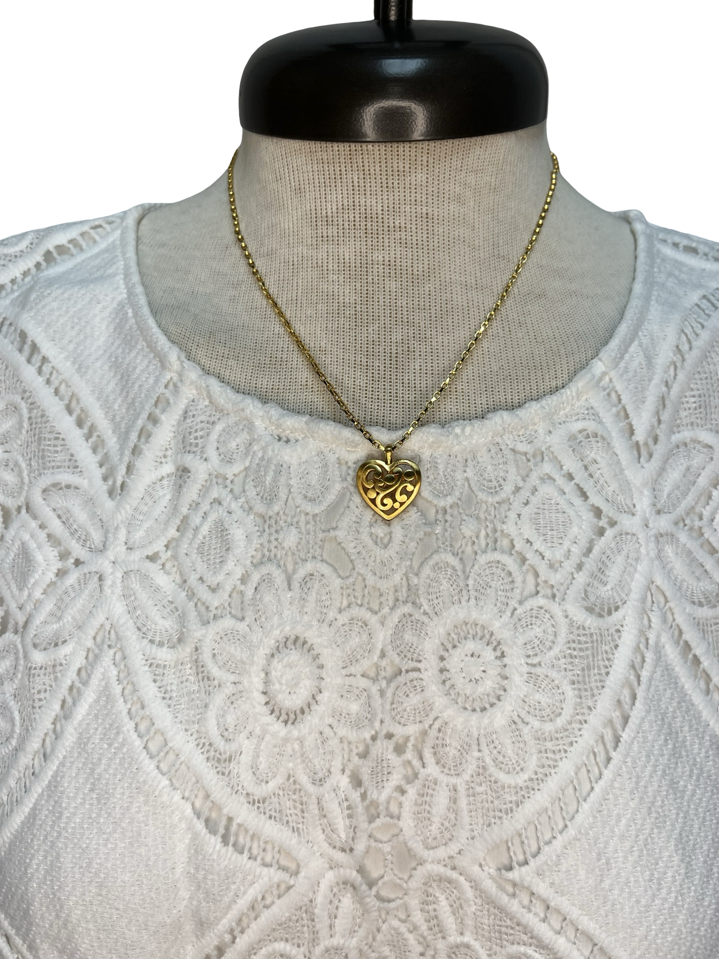 Floral Lace Overlay Flutter Sleeve Top Off White