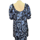 Floral Print Mini Dress Navy Mix