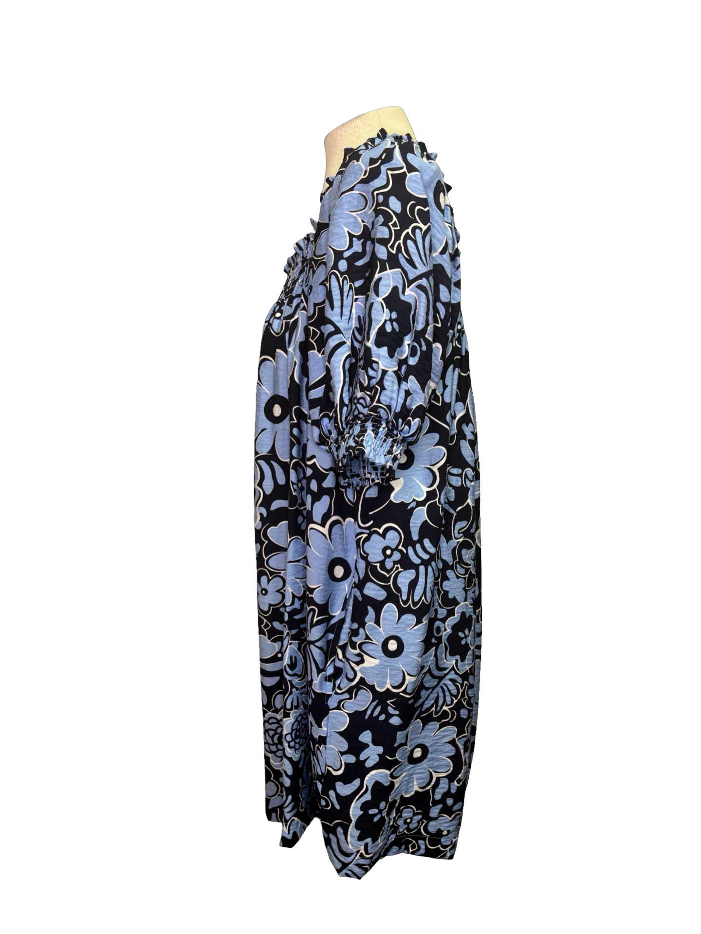 Floral Print Mini Dress Navy Mix