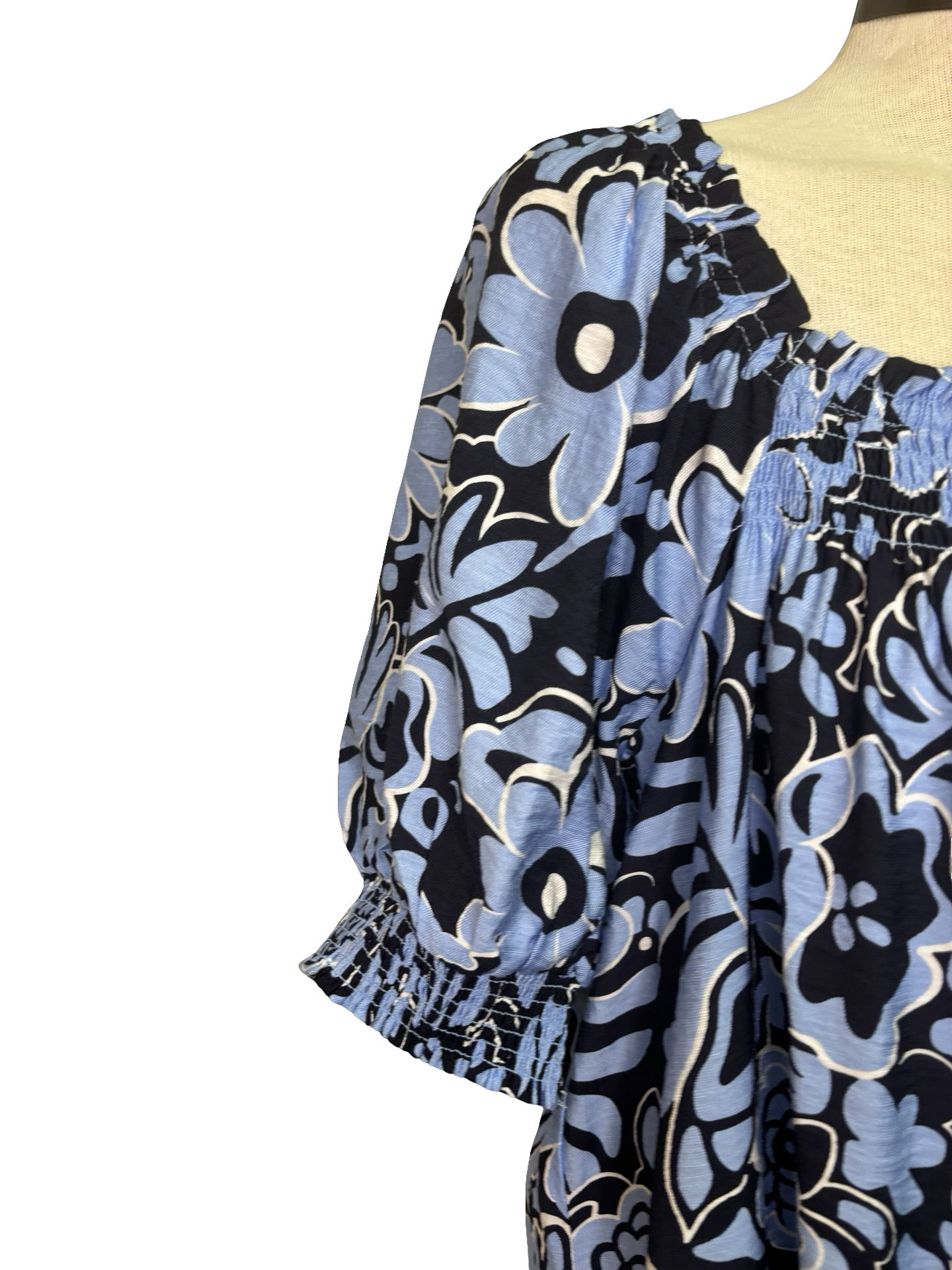 Floral Print Mini Dress Navy Mix