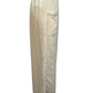 Frayed Hem Wide Leg Pant Cream
