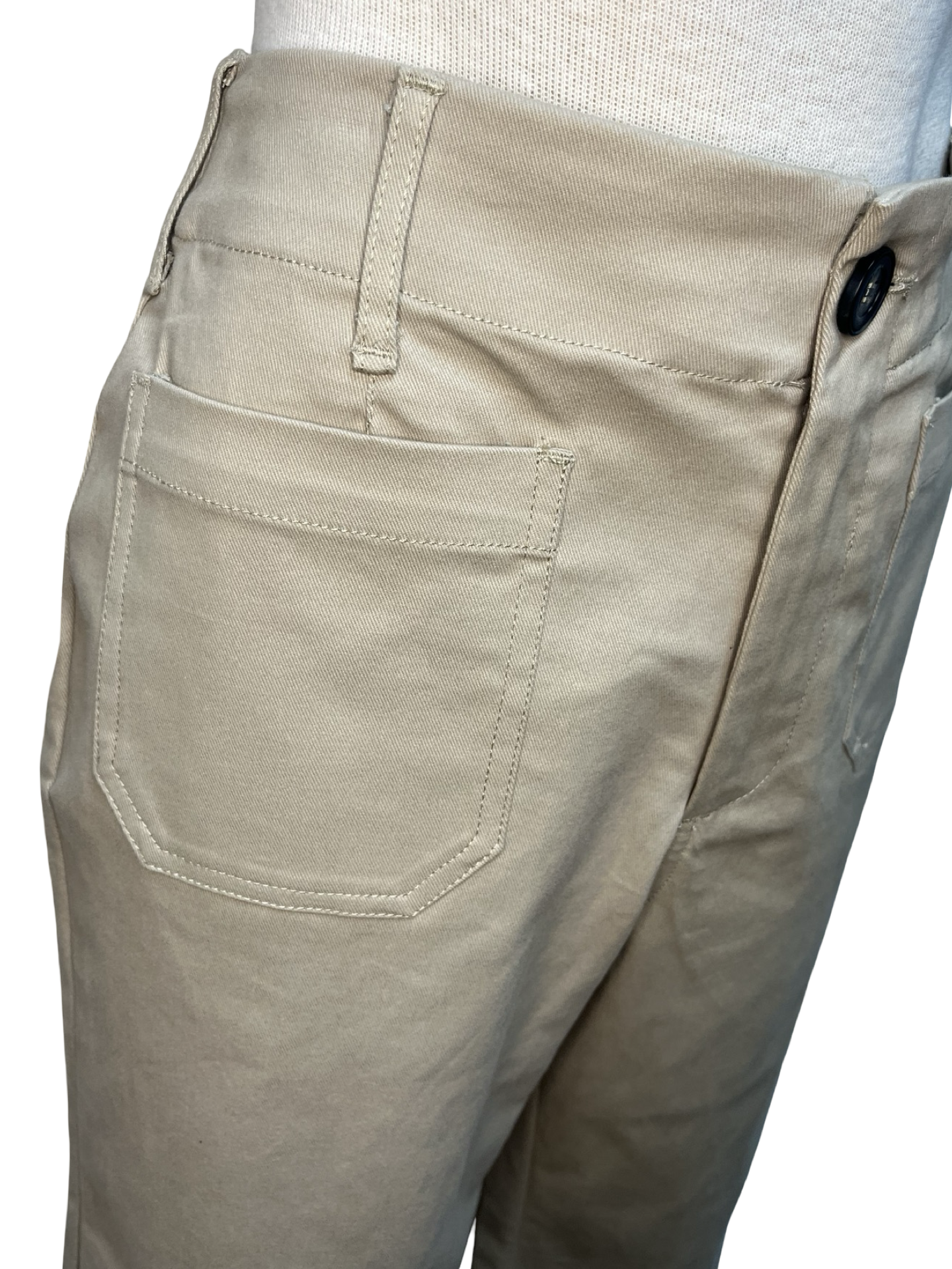 High Waist Wide Leg Crop Pants Mushroom