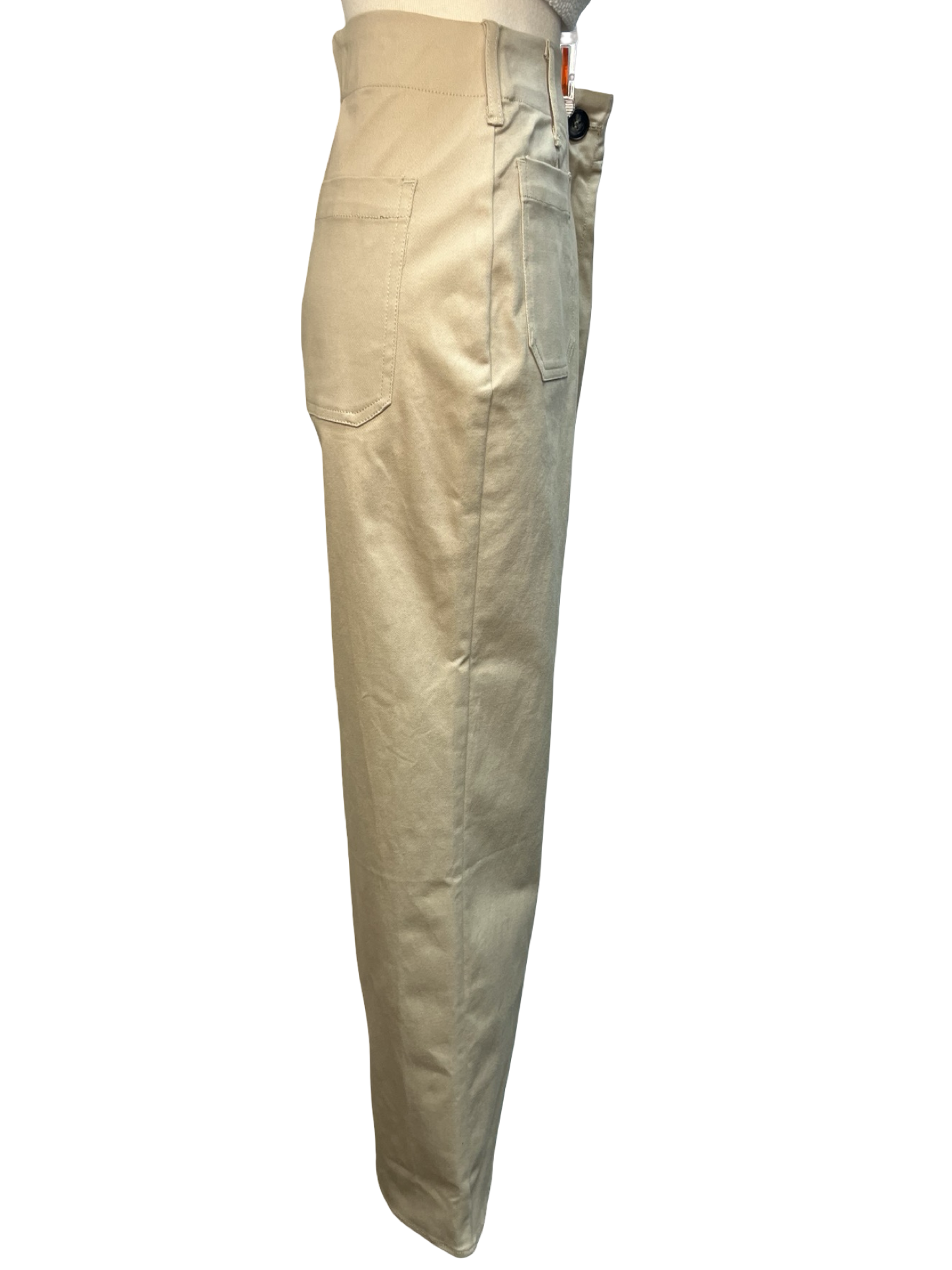 High Waist Wide Leg Crop Pants Mushroom