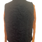 Quilted Floral Zip Vest Black