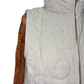 Quilted Floral Zip Vest Ecru