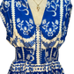 Sleeveless Smocked Midi Dress Blue
