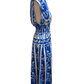 Sleeveless Smocked Midi Dress Blue