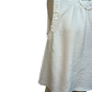 Solid Ruffle Neck Sleeveless Top Off White