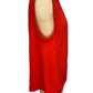 Solid Ruffle Neck Sleeveless Top Tomato