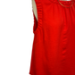 Solid Ruffle Neck Sleeveless Top Tomato