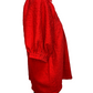 Textured V-Neck Short Sleeve Top Red