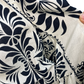 Two Tone Border Print Midi Dress Cream