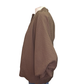 V Neck Balloon Sleeves Textured Top Chocolate