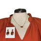 V Neck Balloon Sleeves Textured Top Rust