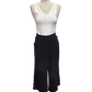 Wide Leg Elastic Waist Pant Black