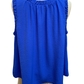 Solid Ruffle Neck Sleeveless Top Sapphire