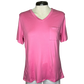 Highlands V Neck Pocket Tee Pink