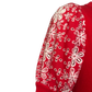 Floral Eyelet Knit Top Red