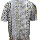 Ruffle V-Neckline Floral Print Embroidery Top Purple