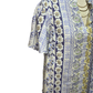 Ruffle V-Neckline Floral Print Embroidery Top Purple