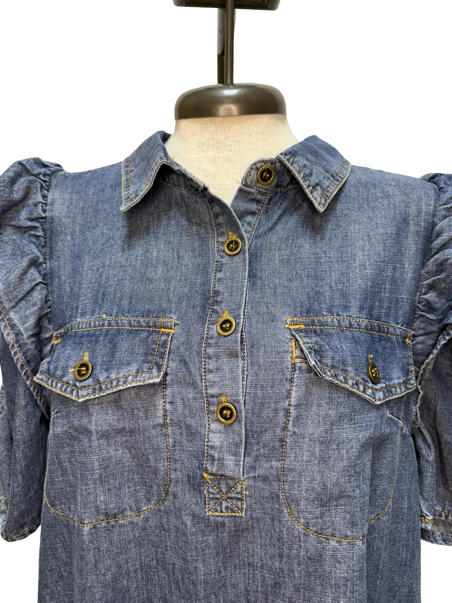 Washed Denim Dress