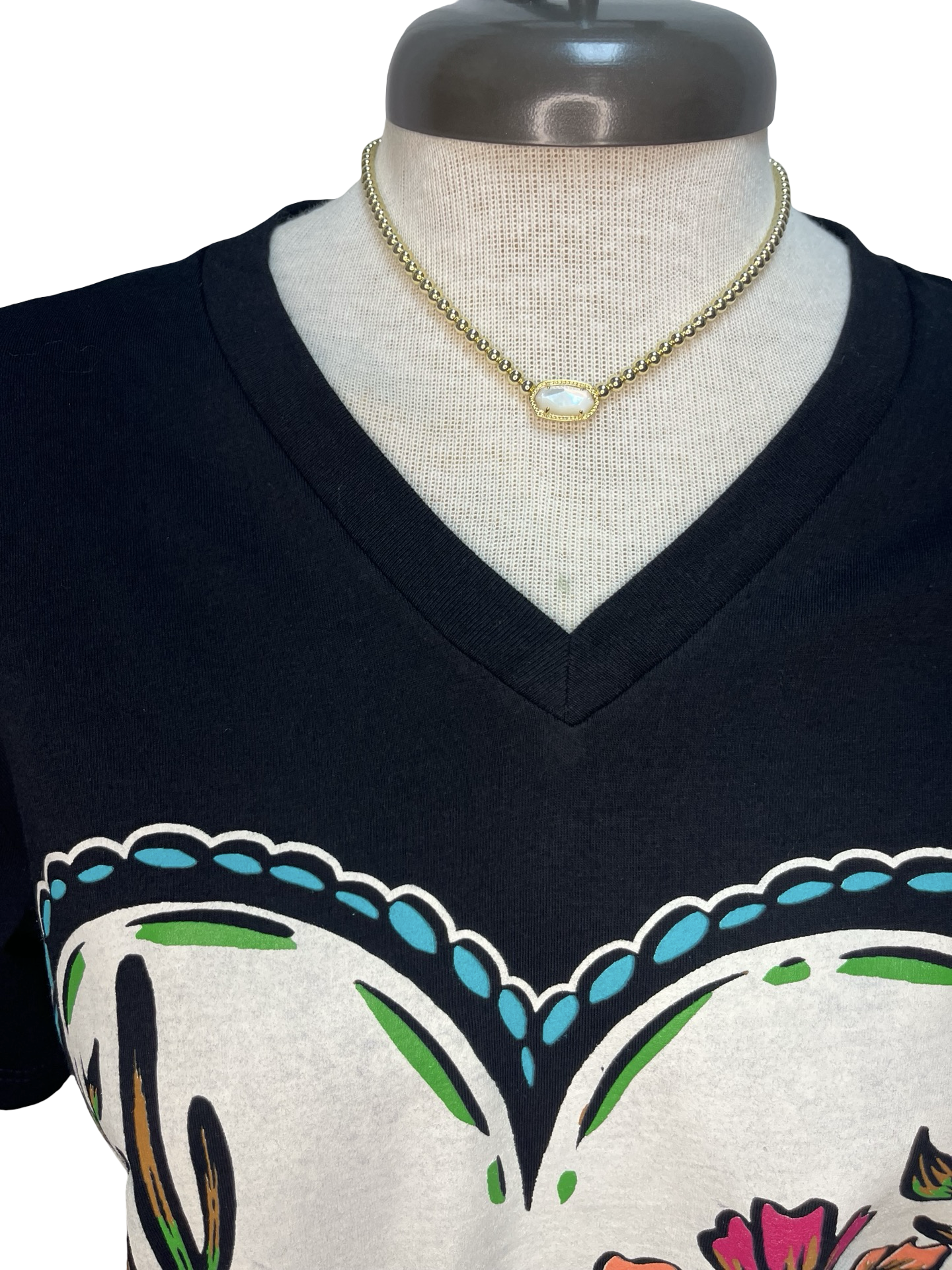 Western Heart V-Neck Tee