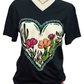 Western Heart V-Neck Tee
