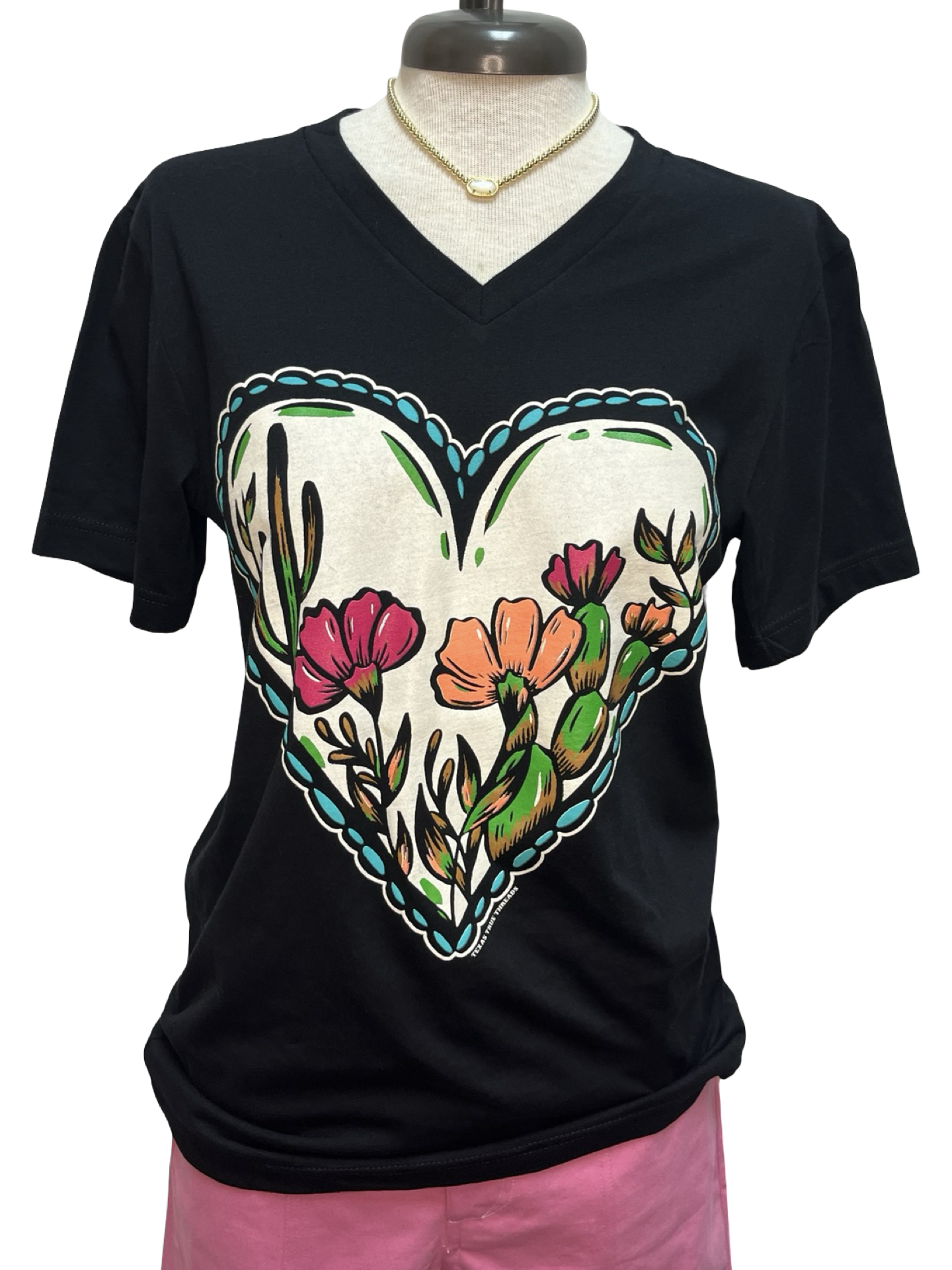 Western Heart V-Neck Tee