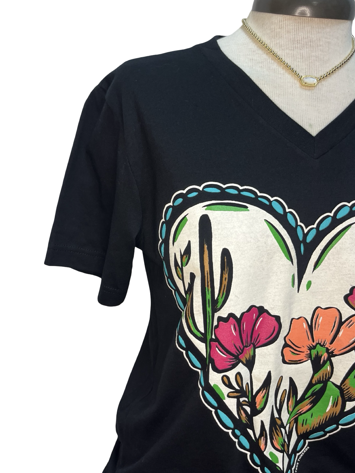 Western Heart V-Neck Tee