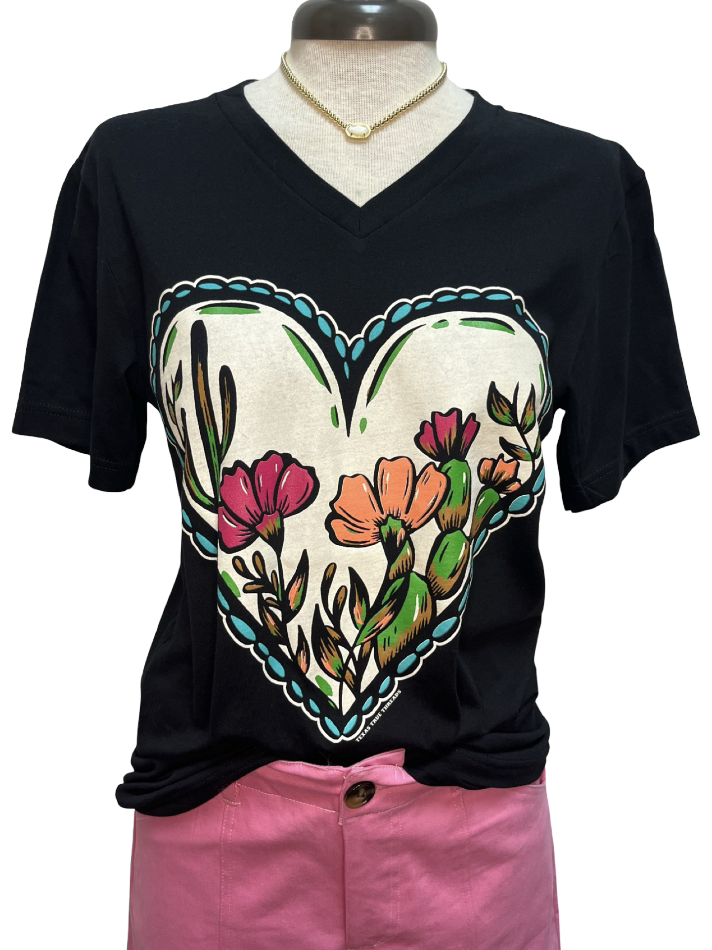 Western Heart V-Neck Tee
