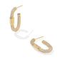 Emery Hoop Earrings Gold White Crystal