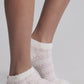 Cozy Chic Women's Ankle Sock Heathered Stripe Teaberry