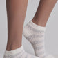 Cozy Chic Women's Ankle Sock Heathered Stripe Dove Gray