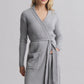 Cozy Chic Ultra Lite Contrast Scallop Ribbed Robe Moonbeam