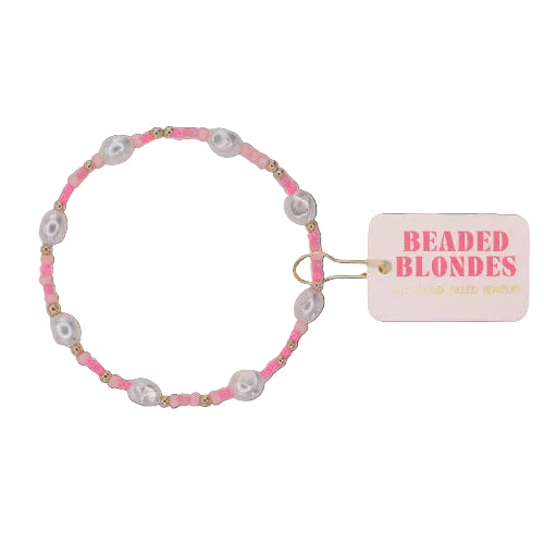 BB Flamingo Sprinkle Pearl Bracelet Gold Standard