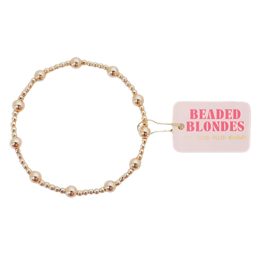 BB Lively Gold Beaded Bracelet Extended