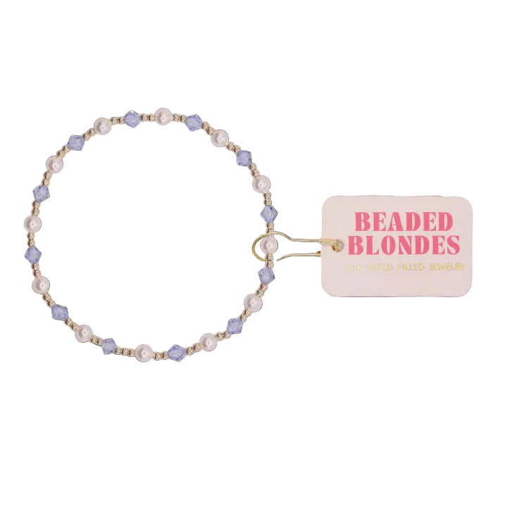 BB Blue Pearl June Gold Bracelet Standard
