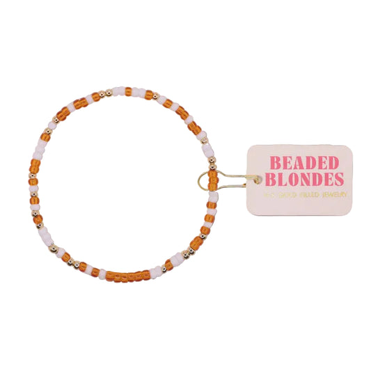 BB Burnt Orange and White Sprinkle Bracelet Standard