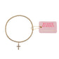 BB Cross Gold Charm Bracelet