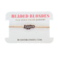 Gold bracelet with 'Aggies' charm on a 'Beaded Blondes' branded card.