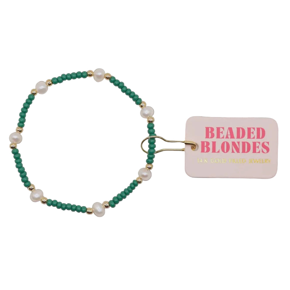 BB Green Pearl Bracelet Extended