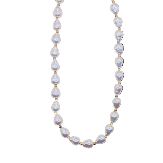 BB Saylor Pearl Necklace Gold 18" Clasp